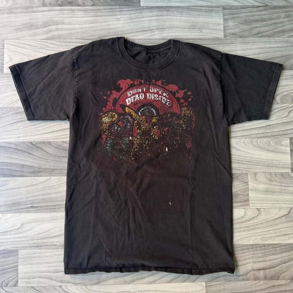 Pokémon Don't Open Dead Inside Graphic T-Shirt Small Black